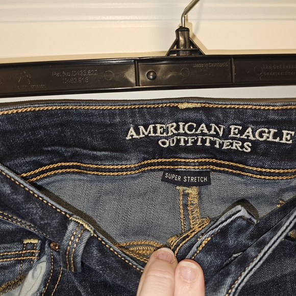 American Eagle Outfitters Dark Blue Flare Jeans - Picture 4 of 7